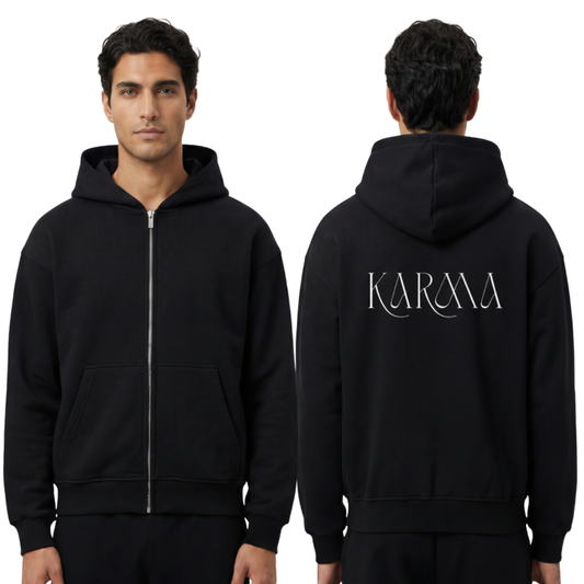 KARMA - Oversized Zipper Hoodie