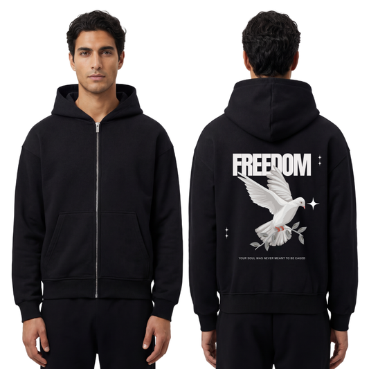 FREEDOM - Oversized Zipper Hoodie