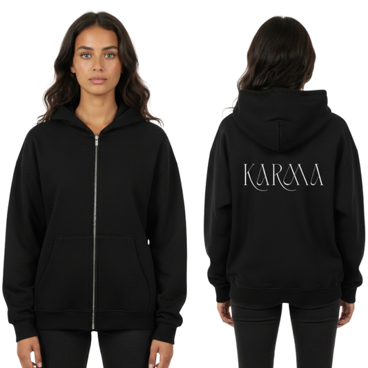 KARMA - Oversized Zipper Hoodie