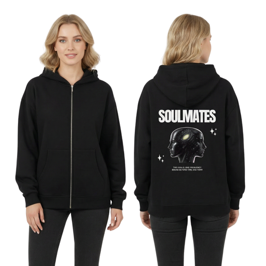 SOULMATES - Oversized Zipper Hoodie