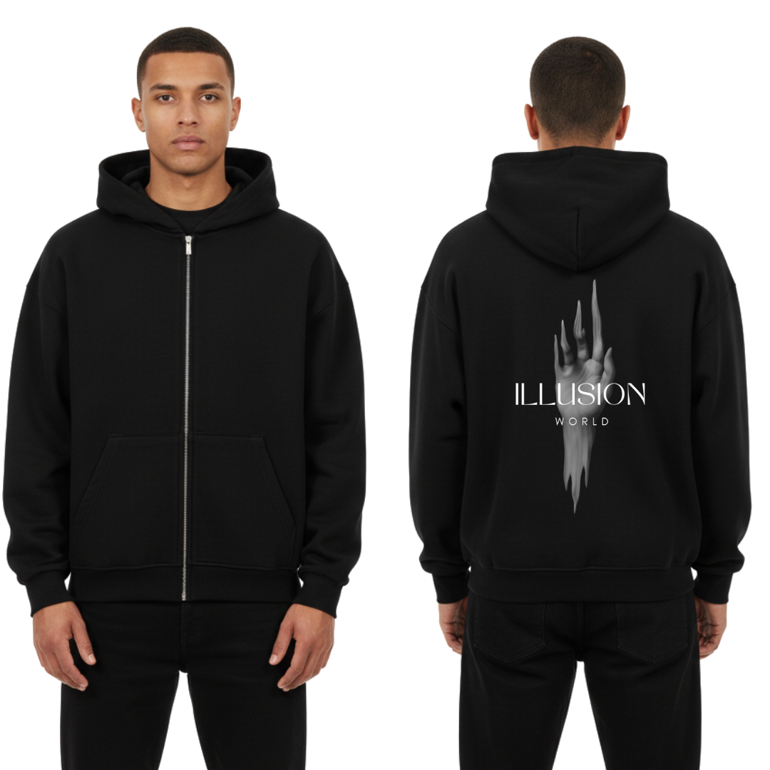 ILLUSION - Oversized Zipper Hoodie