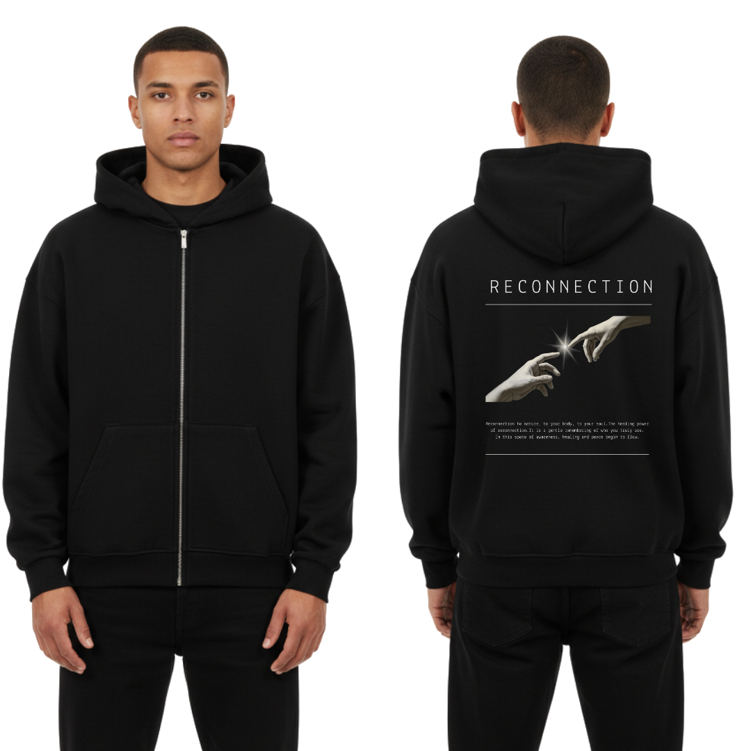 RECONNECTION - Oversized Zipper Hoodie